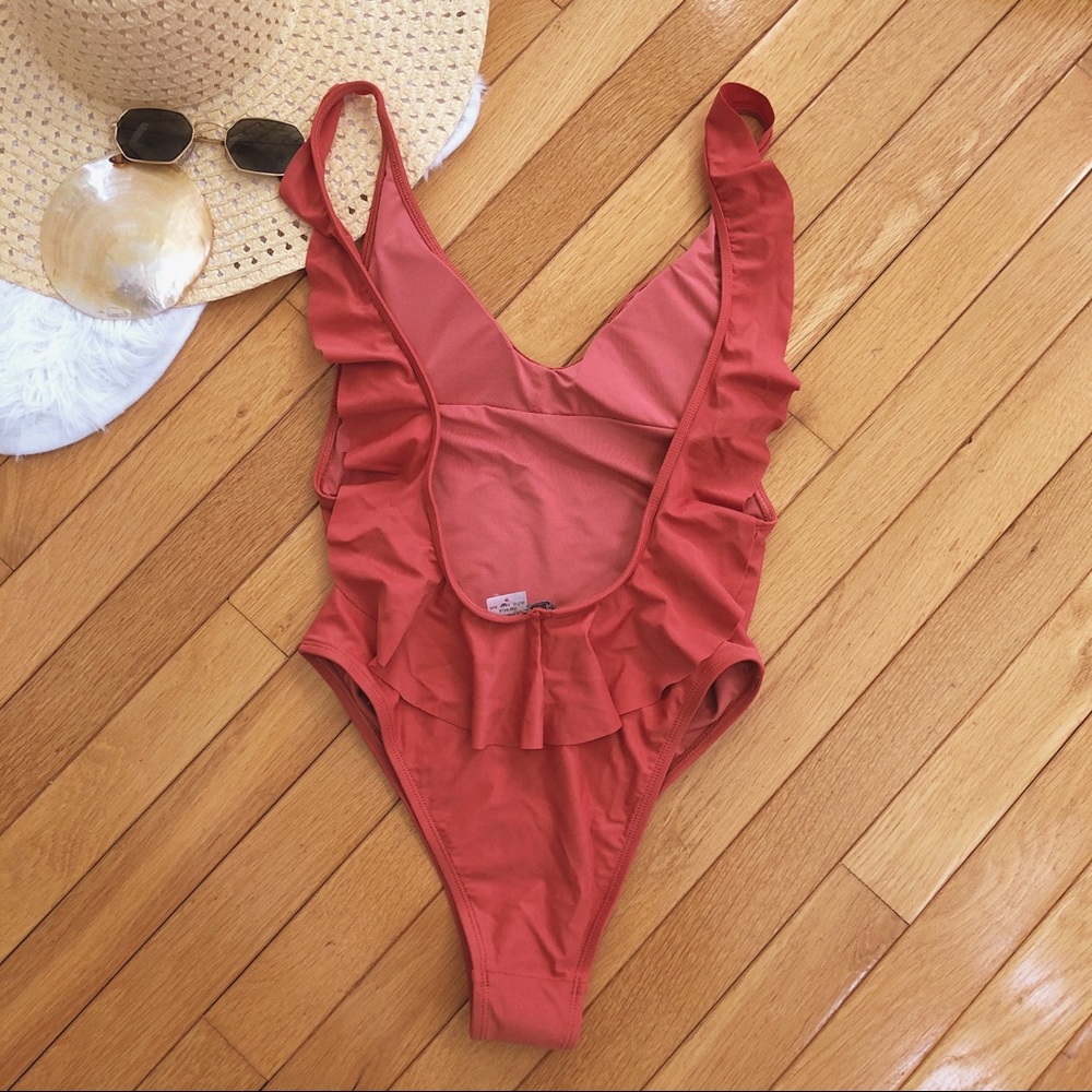 Open Back One Piece Bathing Suit